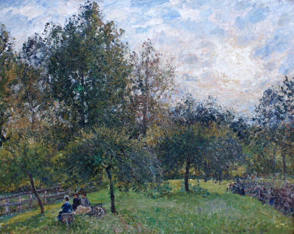 Meli e pioppi al tramonto, Eragny - Museo di Belle Arti André Malraux, Le Havre